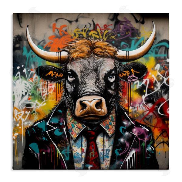 stupell industries Lazar Studio | Urban Graffiti Bull Wall Art