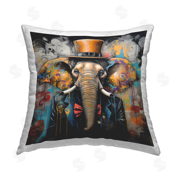 Stupell Industries Lazar Studio | Urban Graffiti Elephant Printed Throw Pillow