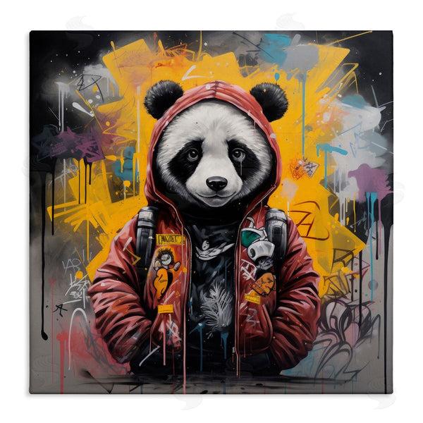 stupell industries Lazar Studio | Urban Graffiti Panda Bear Wall Art
