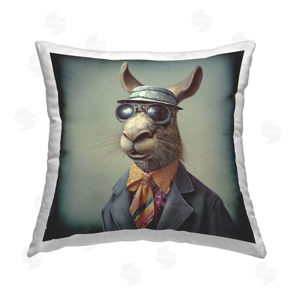 stupell industries Lazar Studio | Vintage Animal in Fashion Printed Throw Pillow