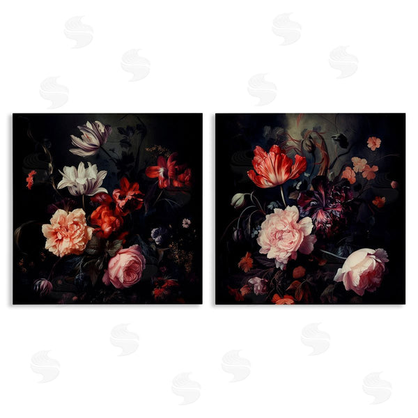 stupell industries Lazar Studio | Vintage Bouquet on Black Wall Art