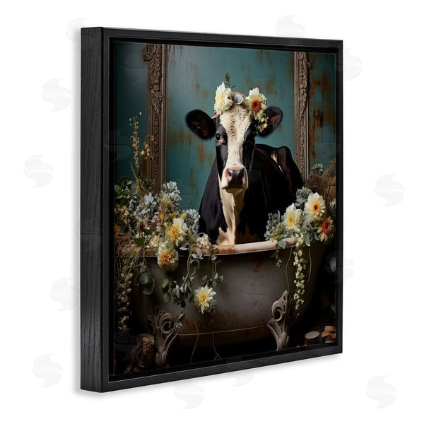 Stupell Industries Lazar Studio | Vintage Cow In Bathtub Wall Art