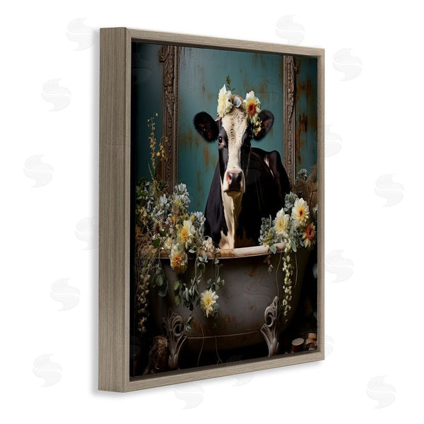 Stupell Industries Lazar Studio | Vintage Cow In Bathtub Wall Art