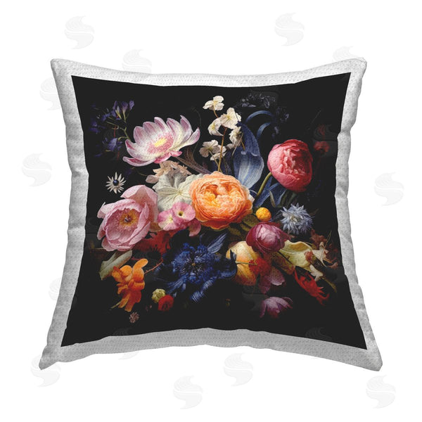 Stupell Industries Lazar Studio | Vintage Dark Bouquet Printed Throw Pillow