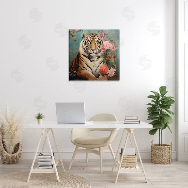 Stupell Industries Lazar Studio | Vintage Tiger & Bouquet Wall Art