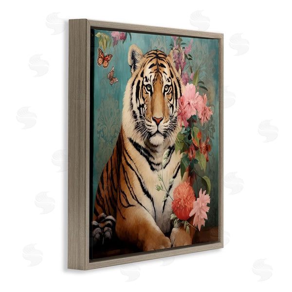 Stupell Industries Lazar Studio | Vintage Tiger & Bouquet Wall Art