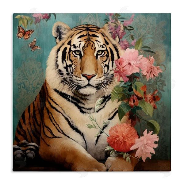 stupell industries Lazar Studio | Vintage Tiger & Bouquet Wall Art