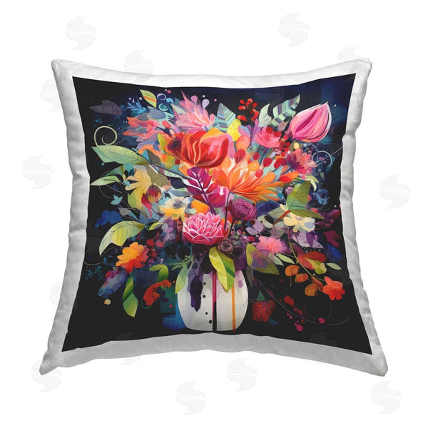 stupell industries Lazar Studio | Vivid Flower Expression Printed Throw Pillow