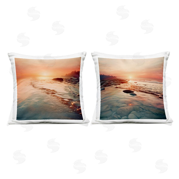 Stupell Industries Lazar Studio | Warm Sunset Melodies Printed Throw Pillow Set