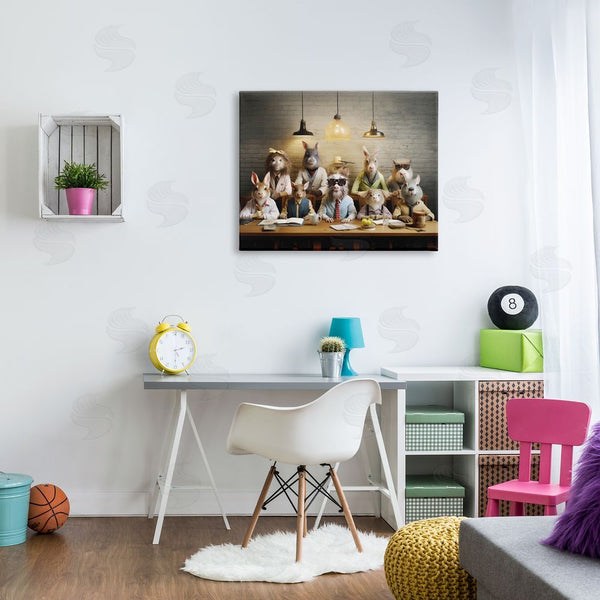 Stupell Industries Lazar Studio | Wild Animals At Table Wall Art
