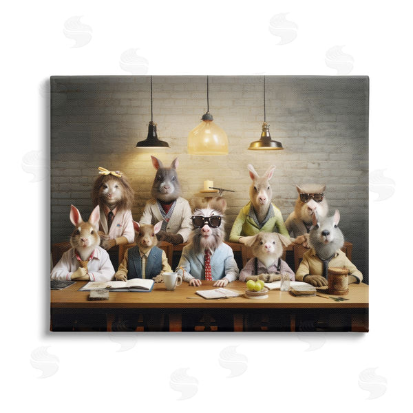 stupell industries Lazar Studio | Wild Animals at Table Wall Art