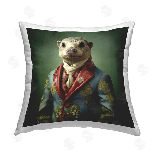 stupell industries Lazar Studio | Wild Otter Fashionable Suit Printed Throw Pillow