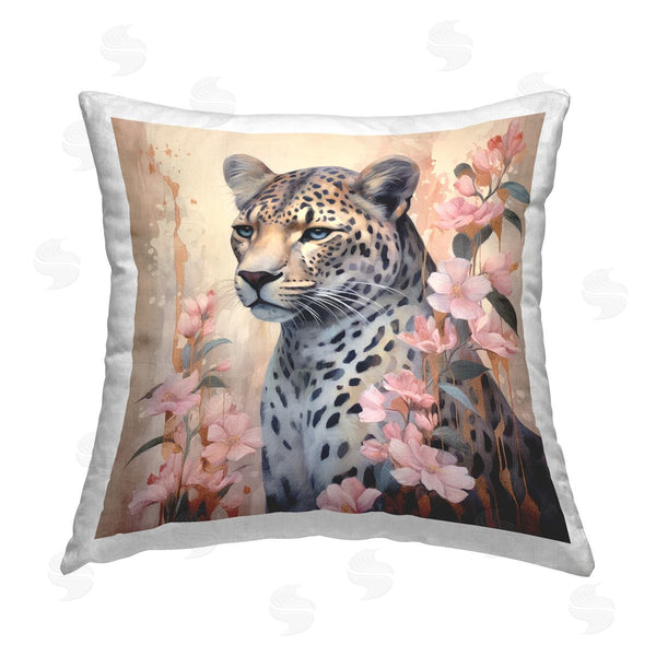 stupell industries Lazar Studio | Wild & Regal Leopard Printed Throw Pillow