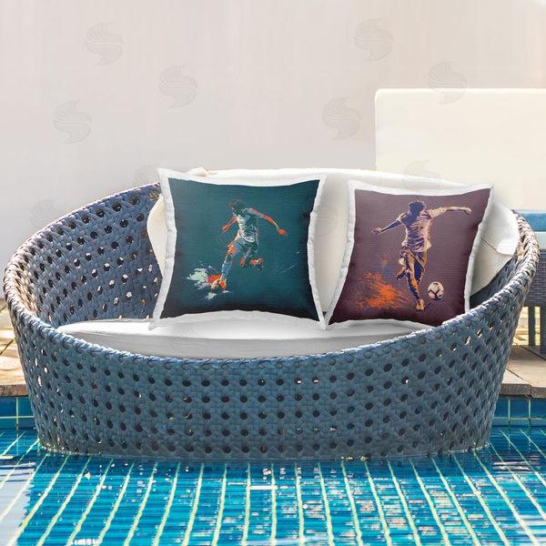 Stupell Industries Lazar Studio | Winning Goal Soccer Kick Printed Throw Pillow Set