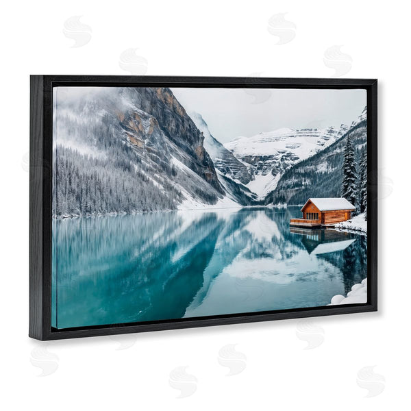 Stupell Industries Lazar Studio | Winter Cabin On Icy Lake Wall Art