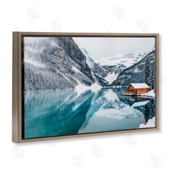Stupell Industries Lazar Studio | Winter Cabin On Icy Lake Wall Art