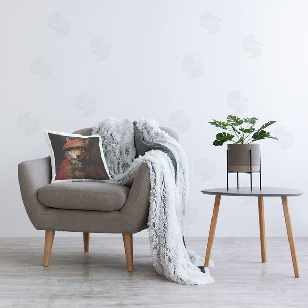 Stupell Industries Lazar Studio | Wolf With Red Cloak Printed Throw Pillow