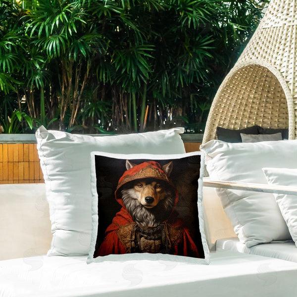 Stupell Industries Lazar Studio | Wolf With Red Cloak Printed Throw Pillow