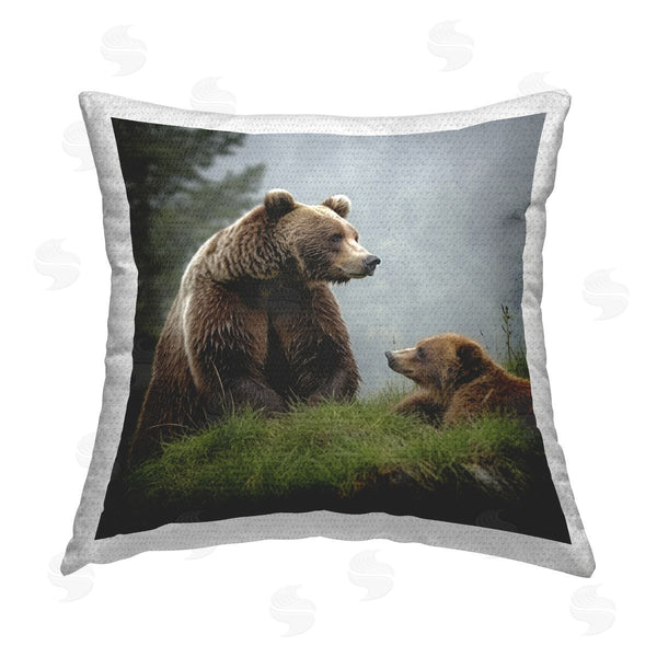 Stupell Industries Lazar Studio | Woodland Bear & Cub Printed Throw Pillow