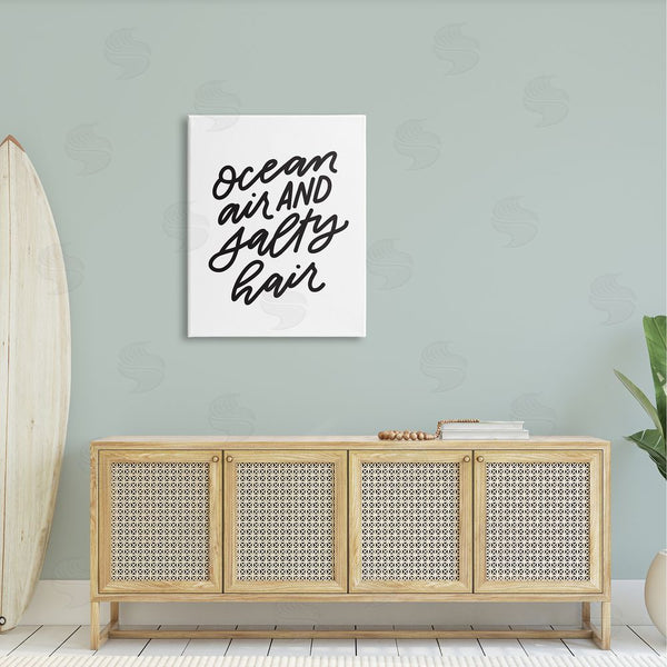 Stupell Industries Leah Bisch | Ocean Air Salty Hair Beach Lover Calligraphy Wall Art