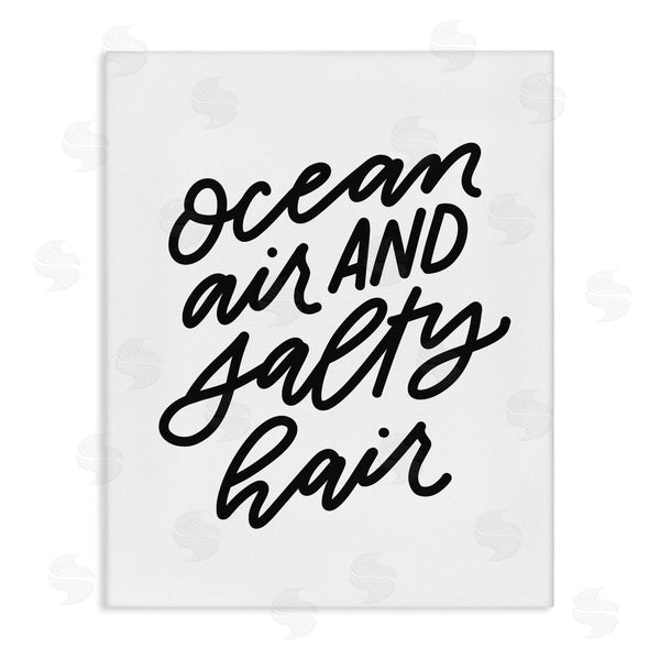 stupell industries Leah Bisch | Ocean Air Salty Hair Beach Lover Calligraphy Wall Art
