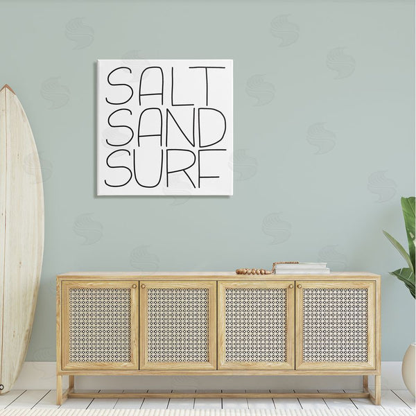 Stupell Industries Leah Bisch | Salt Sand Surf Beach Sports Calligraphy Phrase Wall Art