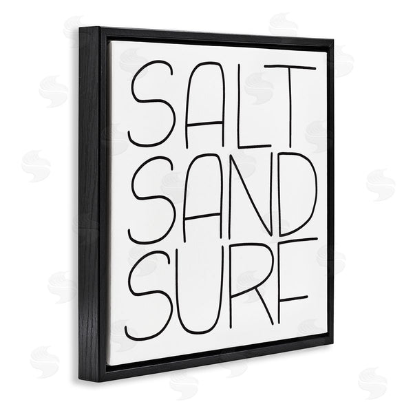 Stupell Industries Leah Bisch | Salt Sand Surf Beach Sports Calligraphy Phrase Wall Art