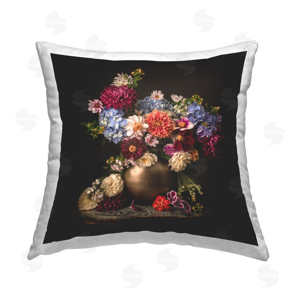 stupell industries Leah McLean | Assorted Flowers Arrangement Printed Throw Pillow