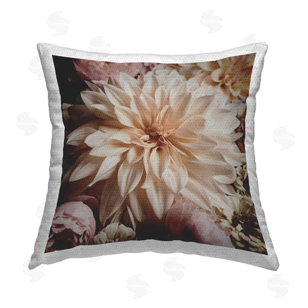 Stupell Industries Leah McLean | Close Up Dahlias Printed Throw Pillow
