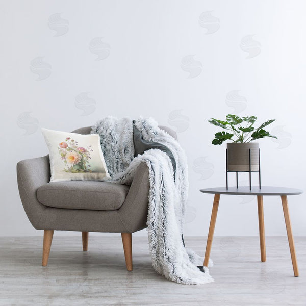 Stupell Industries Leah McLean | Mixed Dahlia Bunches Printed Throw Pillow