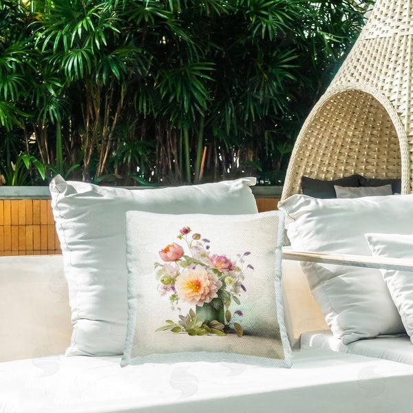 Stupell Industries Leah McLean | Mixed Dahlia Bunches Printed Throw Pillow