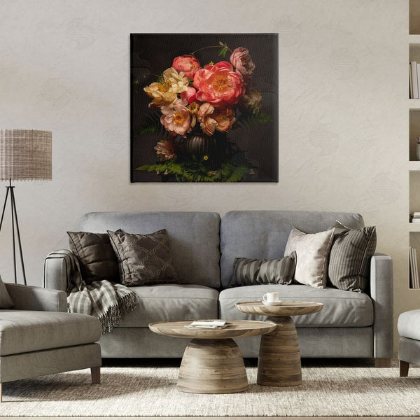 Stupell Industries Leah McLean | Peonies & Ferns Bouquet Wall Art