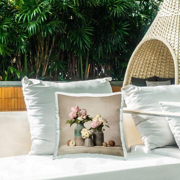 Stupell Industries Leah McLean | Three Spring Blooms Printed Throw Pillow