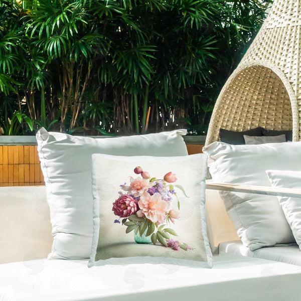 Stupell Industries Leah McLean | Various Pink Blooms Printed Throw Pillow