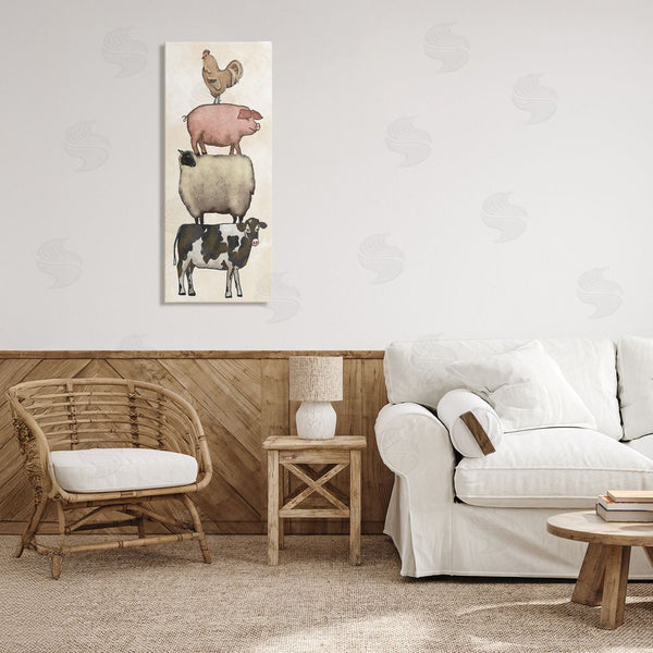 Stupell Industries Leah Noel Art | All Together Vintage Farm Animals Wall Art