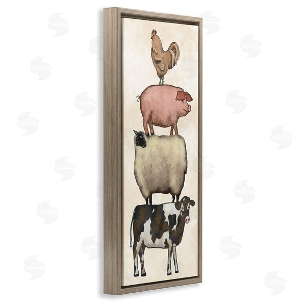 Stupell Industries Leah Noel Art | All Together Vintage Farm Animals Wall Art