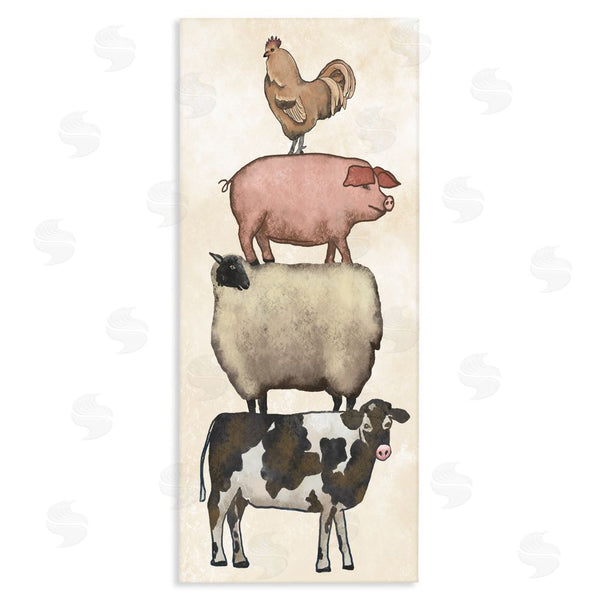 stupell industries Leah Noel Art | All Together Vintage Farm Animals Wall Art