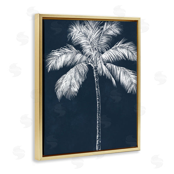 Stupell Industries Leah Noel Art | Blue Palm White Tree