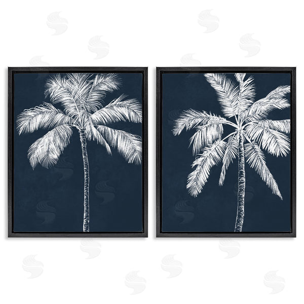 Stupell Industries Leah Noel Art | Blue Palms Tropical Scene Wall Art