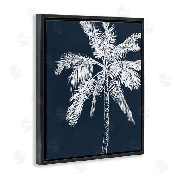 Stupell Industries Leah Noel Art | Blue White Palm Tree