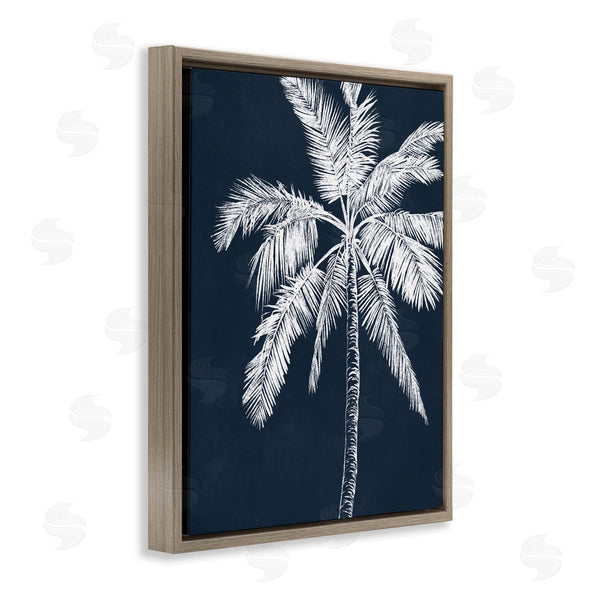 Stupell Industries Leah Noel Art | Blue White Palm Tree