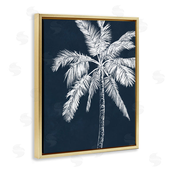 Stupell Industries Leah Noel Art | Blue White Palm Tree