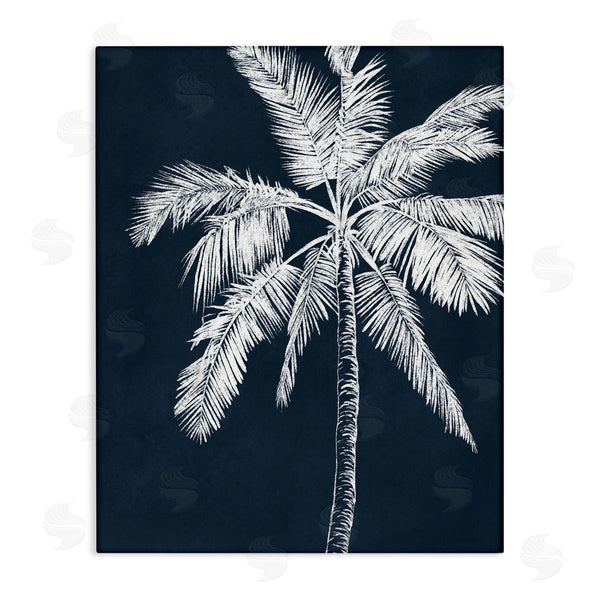 stupell industries Leah Noel Art | Blue White Palm Tree
