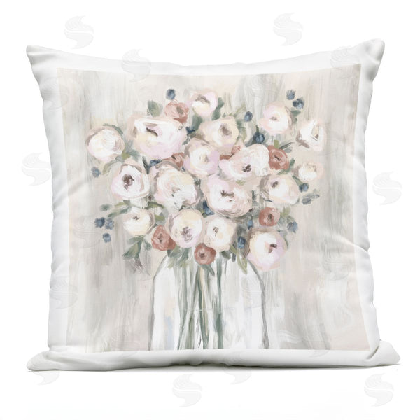 Stupell Industries Leah Noel Art | Muted Neutral Round Blossoms Printed Throw Pillow