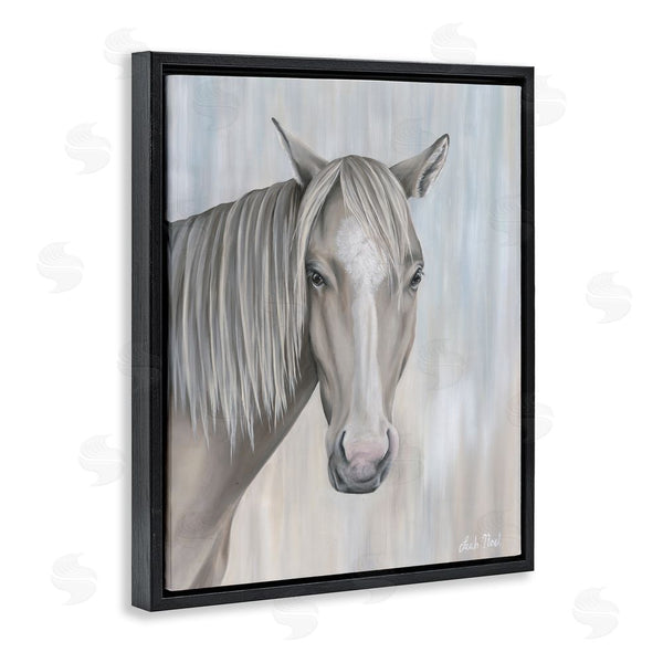 Stupell Industries Leah Noel Art | Neutral Grey Horse Portrait Wall Art