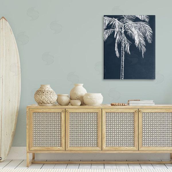Stupell Industries Leah Noel Art | White Outline Palm Tree Wall Art