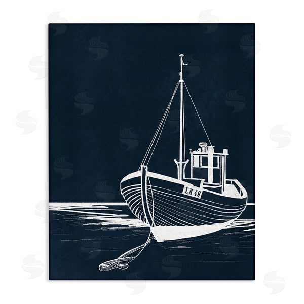 stupell industries Leah Noel Art | White Outline Sailboat Wall Art