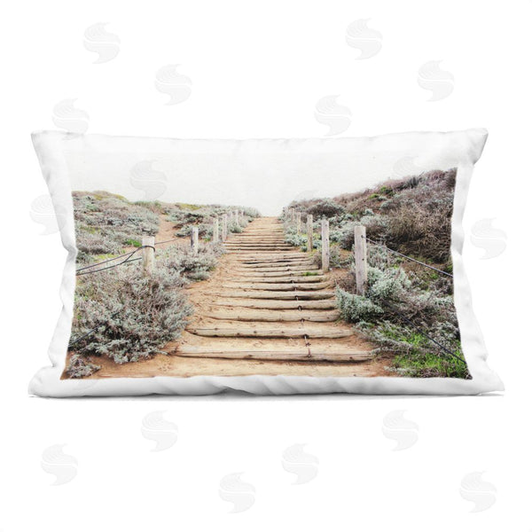 stupell industries Leah Noel Art | Wooden Stairway to Heaven Printed Throw Pillow