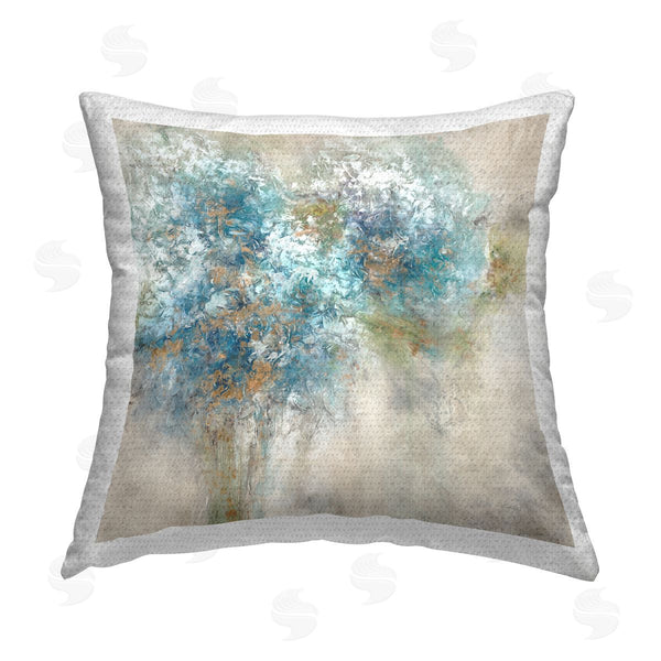 Stupell Industries Leah Rei | Abstract Blue Hydrangea Bouquets Printed Throw Pillow