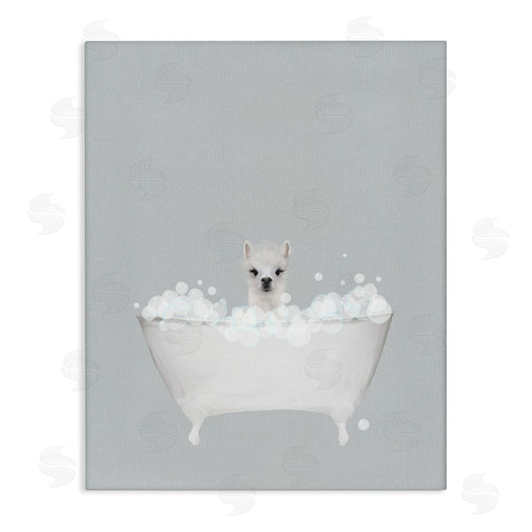 stupell industries Leah Straatsma | Alpaca Blue Bath Cute Wall Art